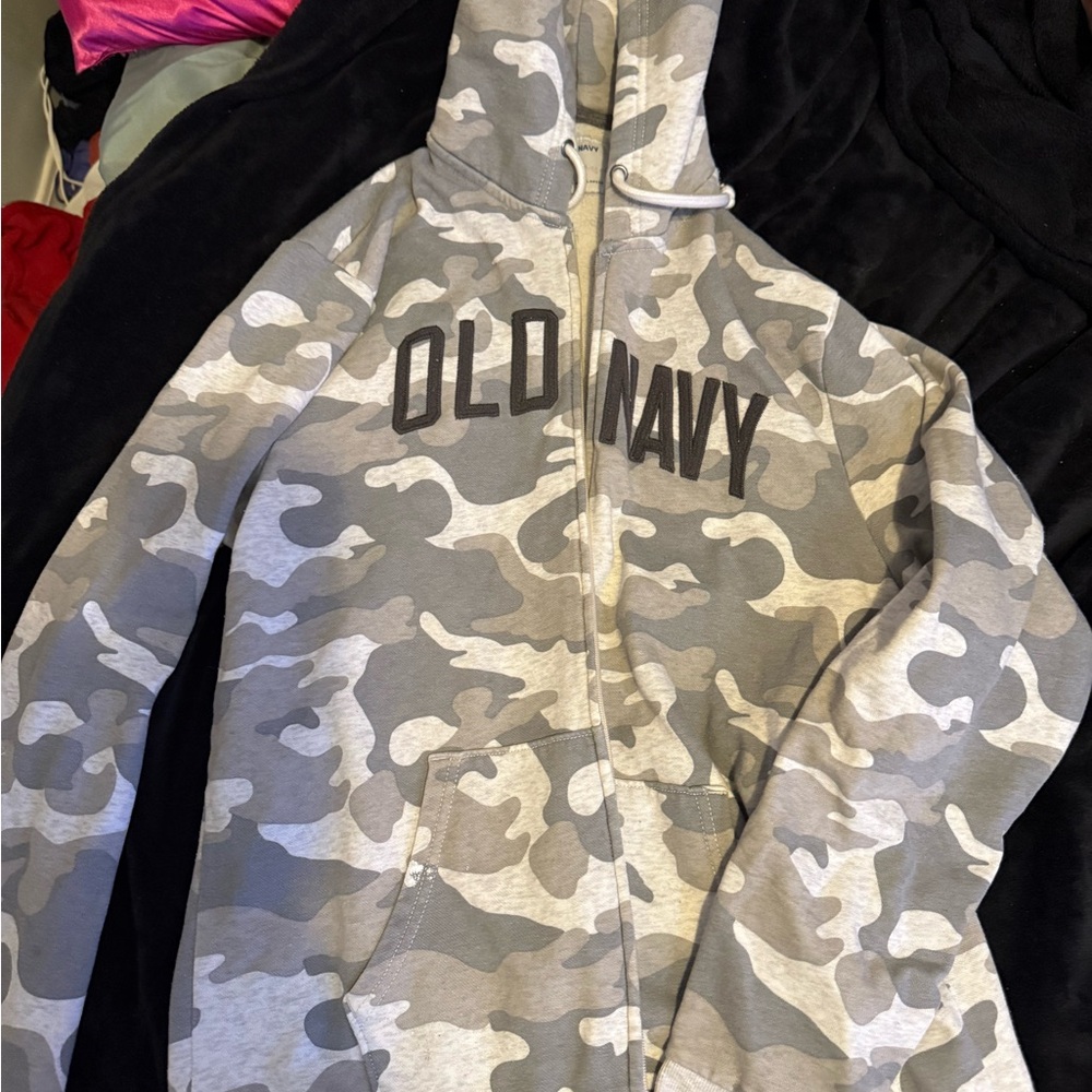 Old Navy Kids Camo Hoodie - Gray